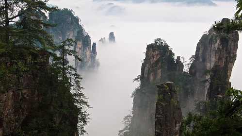 Walking through the Tianzi Mountains