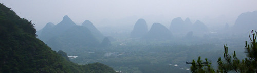 Cable car ride up a Guilin Peak