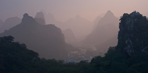 Climbing a local peak in Guilin