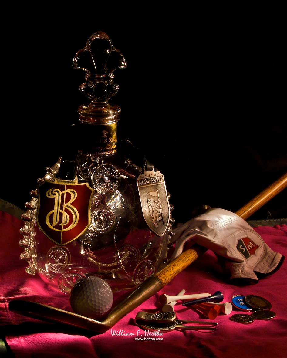 Still Life: Niblick with Cognac Bottle