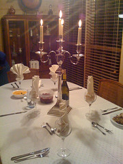 Thanksgiving dinner table