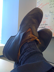 Wearing rubbers in the office