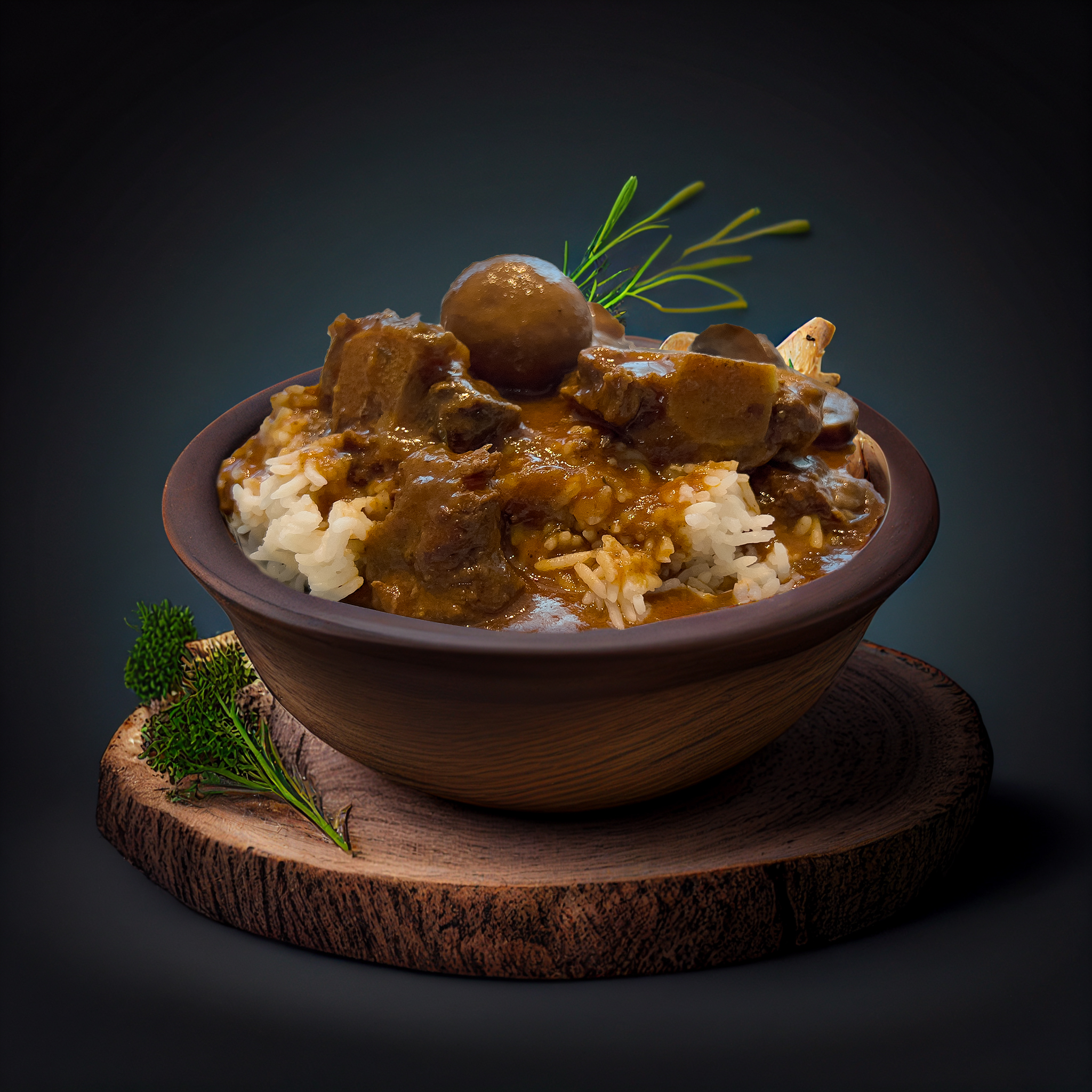 AI-Generated, Content, Dark, Dish, Food, Image type, Oxtail, Photography, d