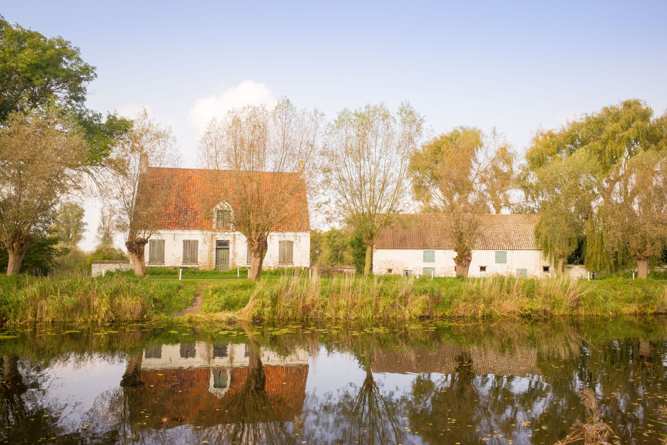 Belgium Farm House on Canal