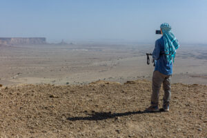 2024-02 Saudi Arabia, Back View, Desert, Nature, Person, Portrait, Projects, Sand, Standing