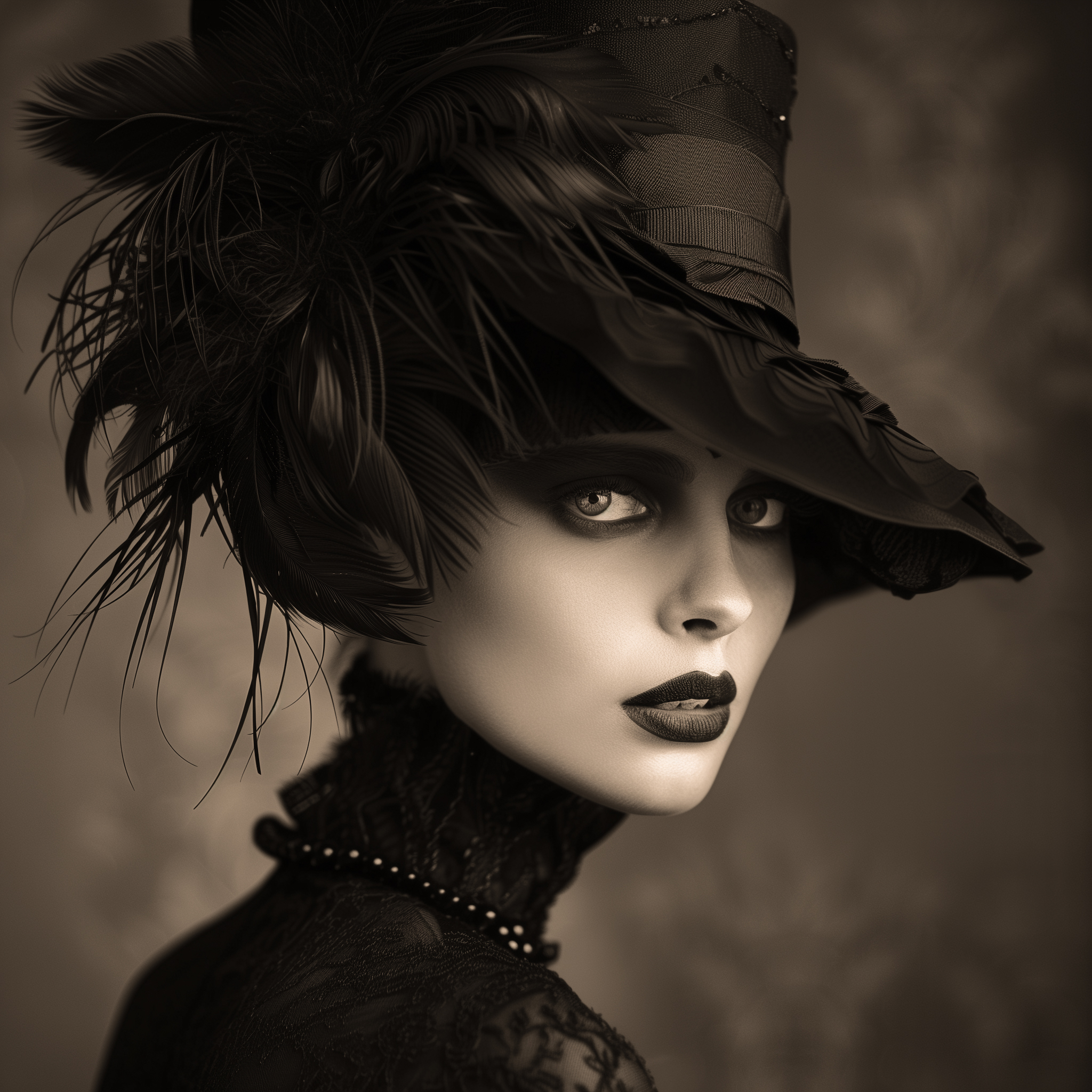 Lady with Ostrich Feather Hat