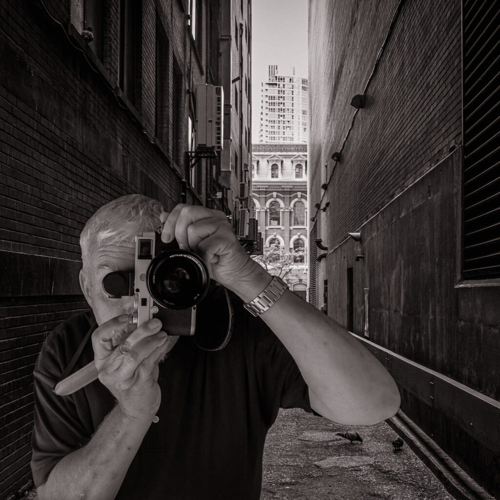 Architecture, Camera, Leading Lines, Person, Selective Color, Street, Technology, Window